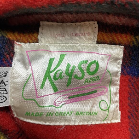 Vintage Kayso Tartan Plaid Baby Bunting Blanket Royal Stewart Wool Great Britain - Picture 2 of 10